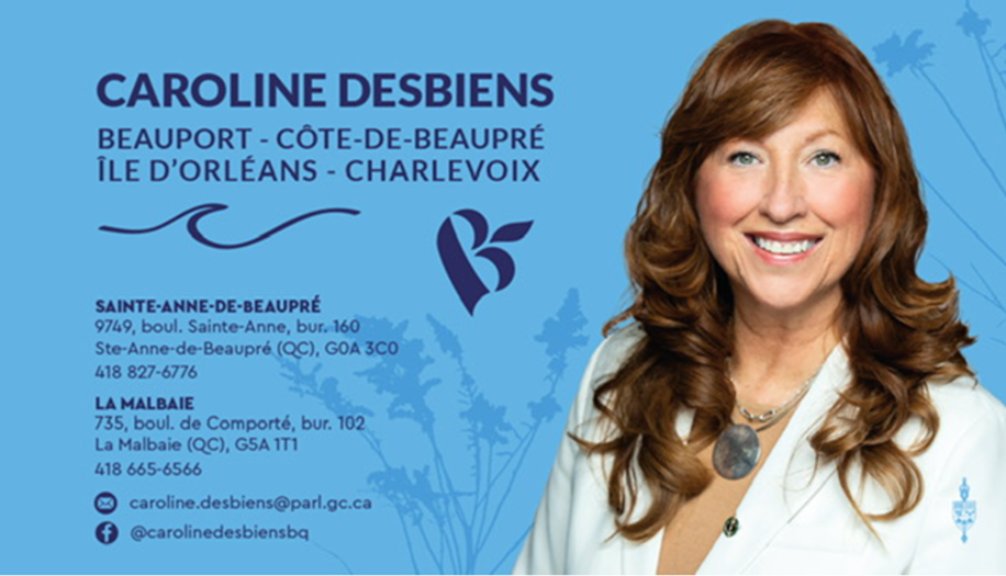 Caroline Desbiens député Beauport - Côte de Beaupré - Charlevoix