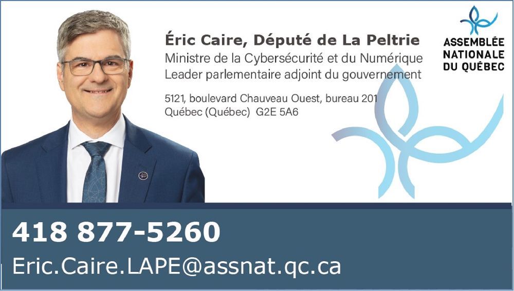 Éric Caire, député ANQ de la Peltrie