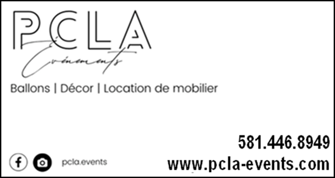 PCLA, ballons, décor, location de mobilier