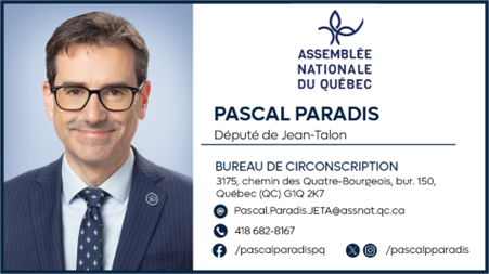 Pascal Paradis, député de Jean-Talon